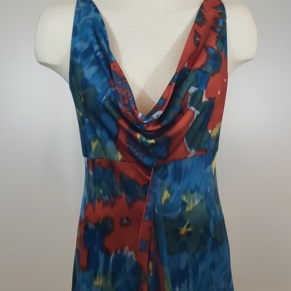 YIGAL AZROUEL Crepe Colorful Dress size 2 US6 - Picture 1 of 8